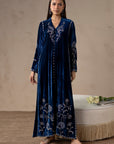 Celestial Blue Velvet Suit Set
