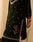 Forest Bloom Velvet Suit Set