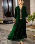 Emerald Dusk Velvet Suit Set