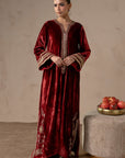 Red Ember Velvet Suit Set