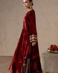 Red Ember Velvet Suit Set