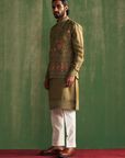 Reyansh Sage Green Bandi Set