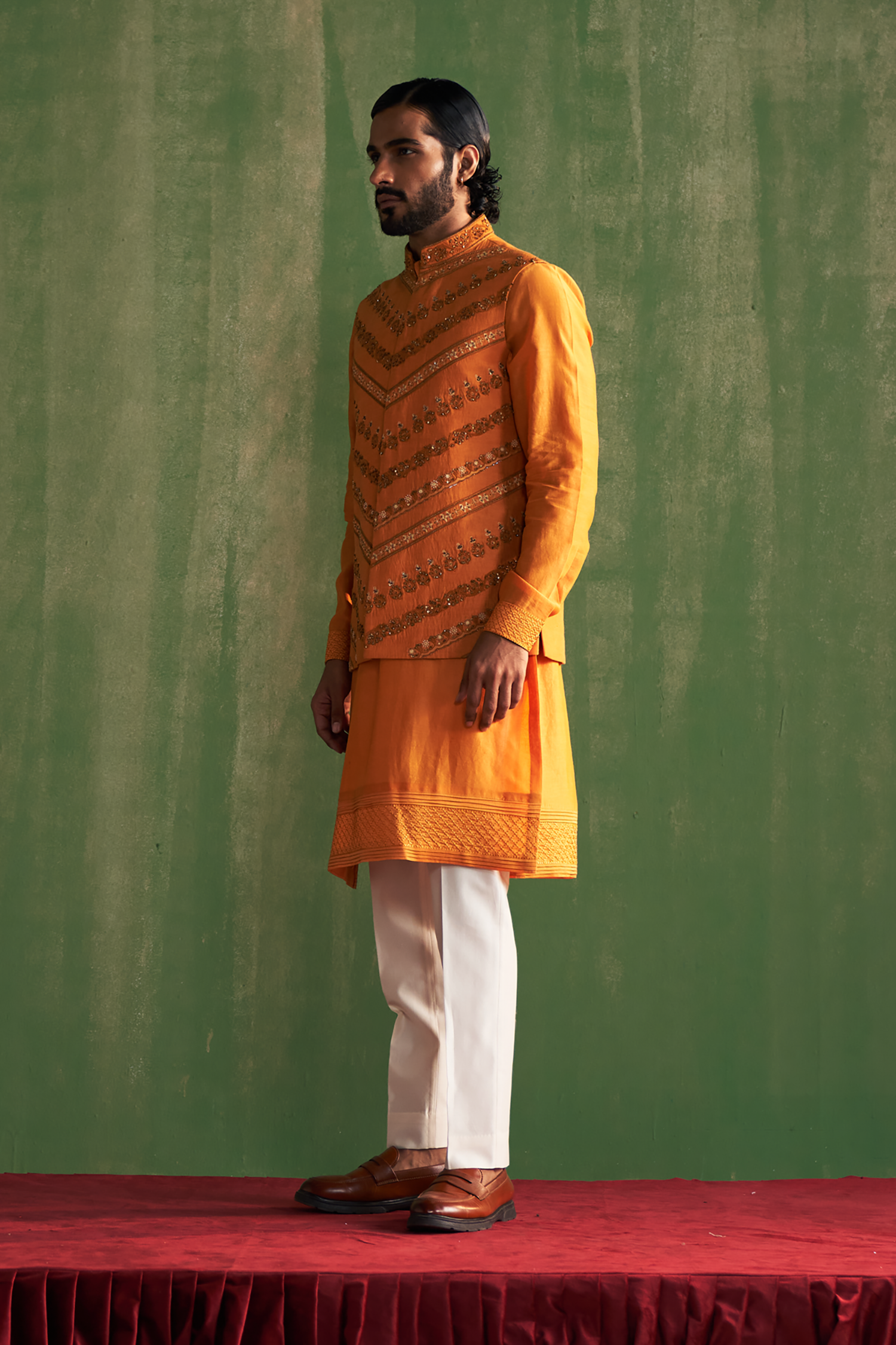 Aarav Yellow Bandi Set