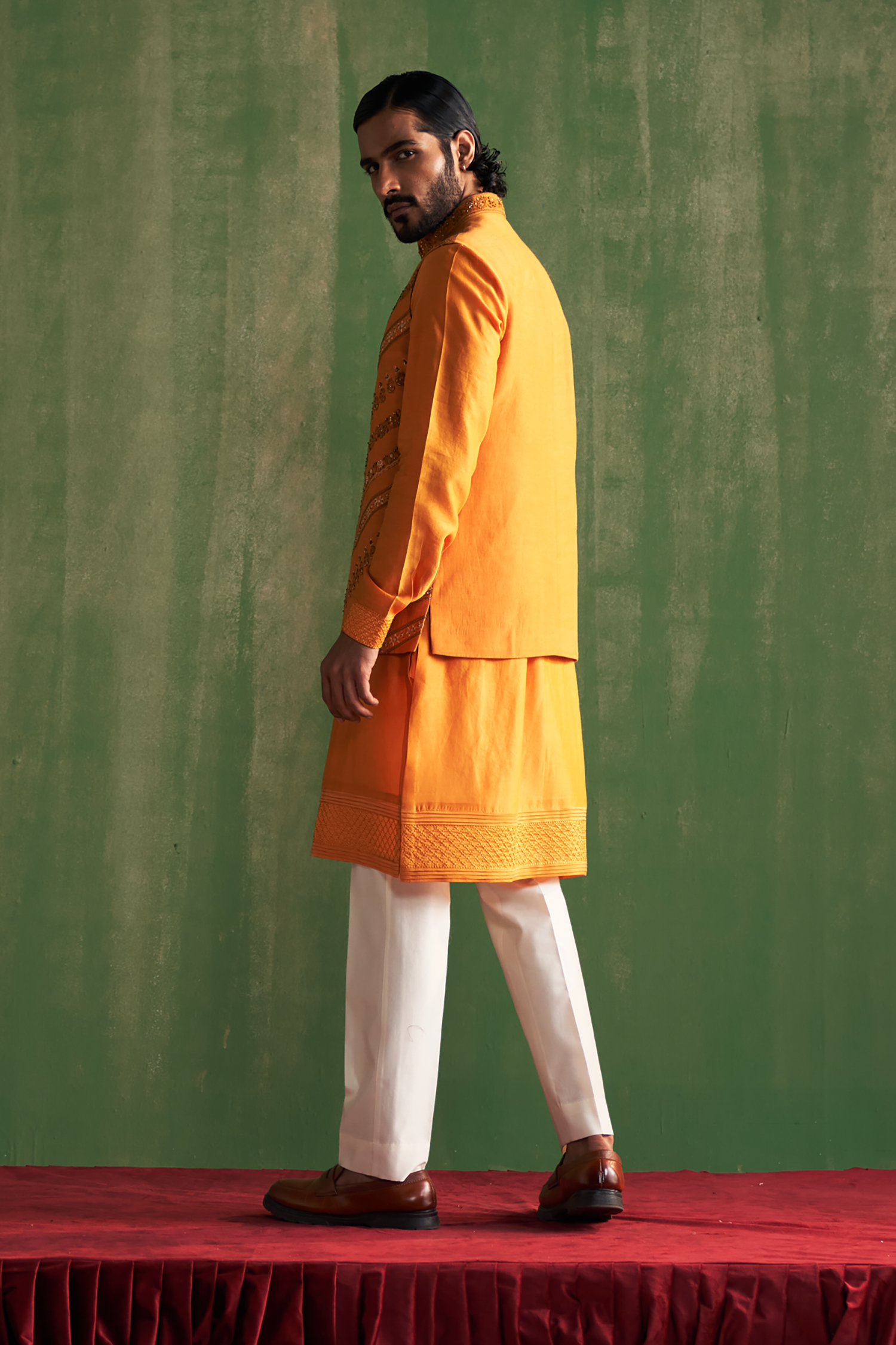 Aarav Yellow Bandi Set