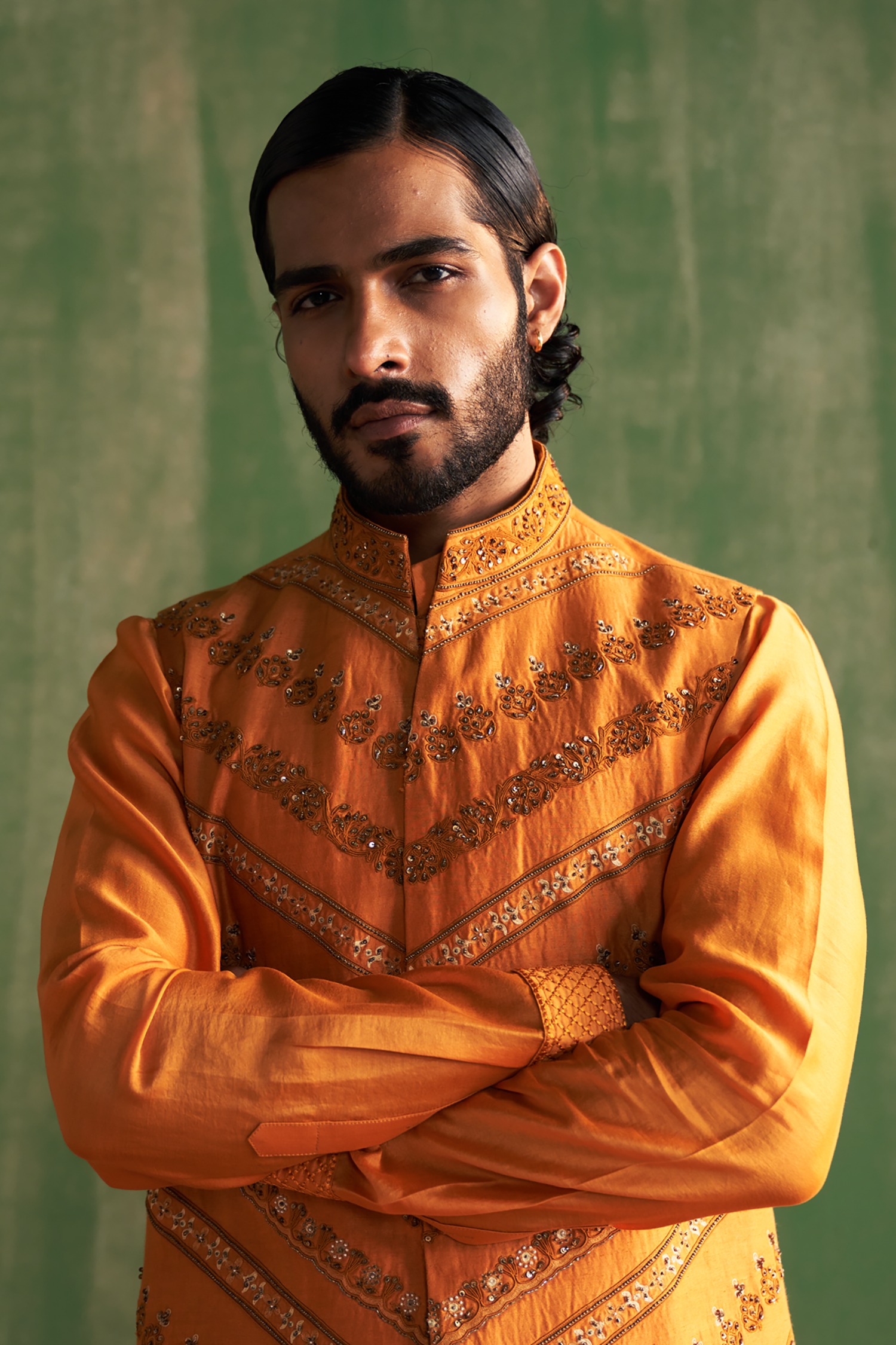 Aarav Yellow Bandi Set