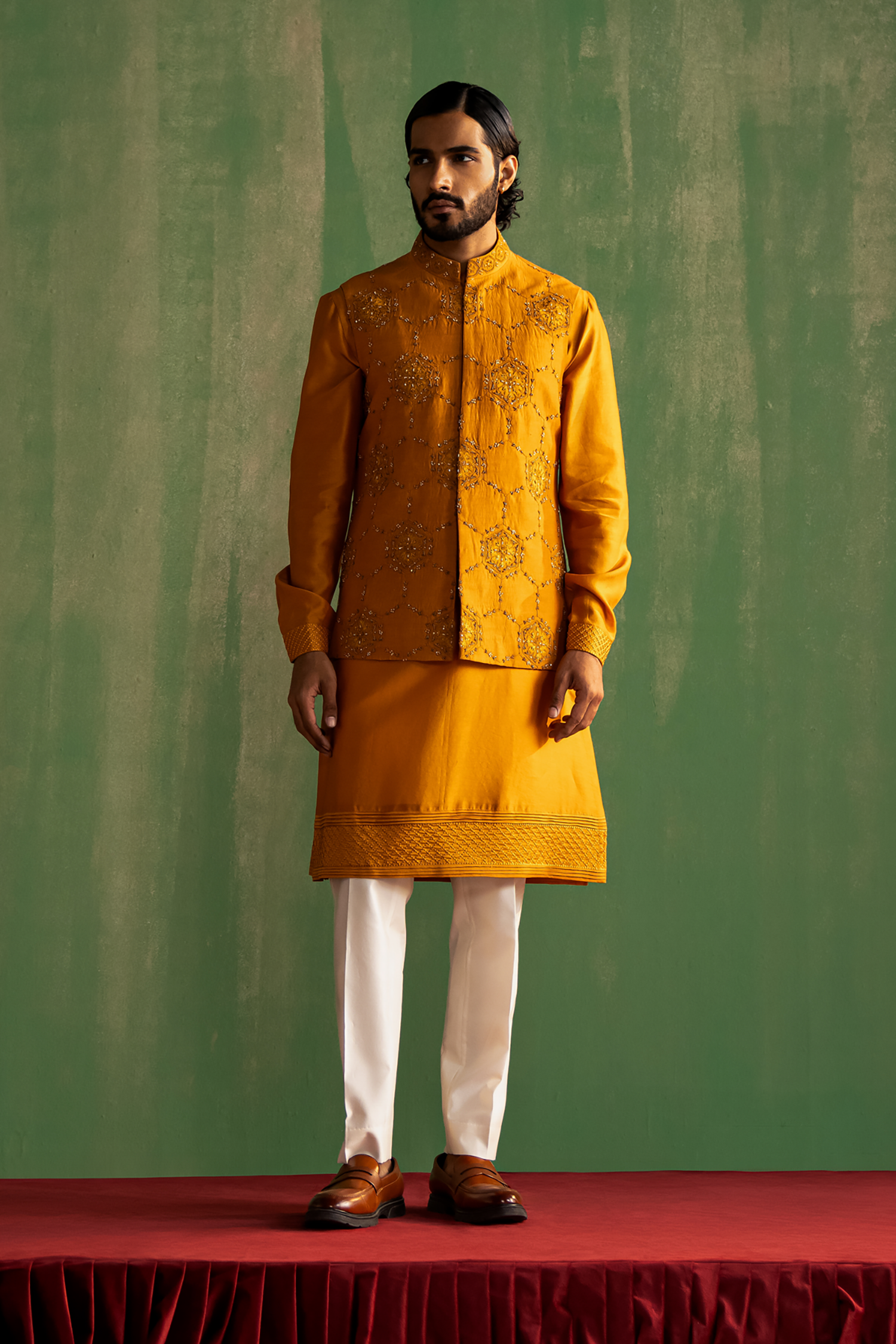 Darsh Yellow Bandi Set