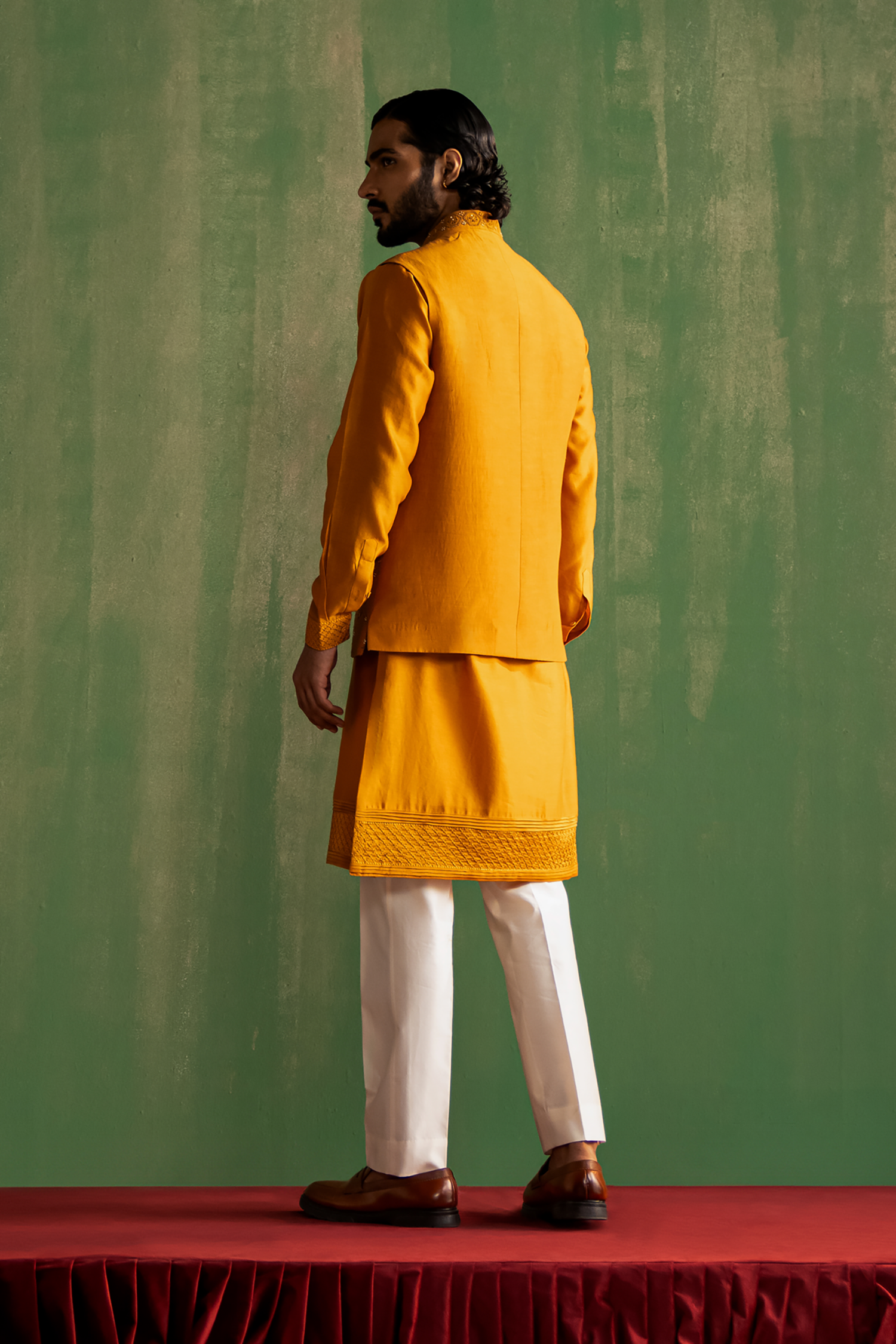 Darsh Yellow Bandi Set