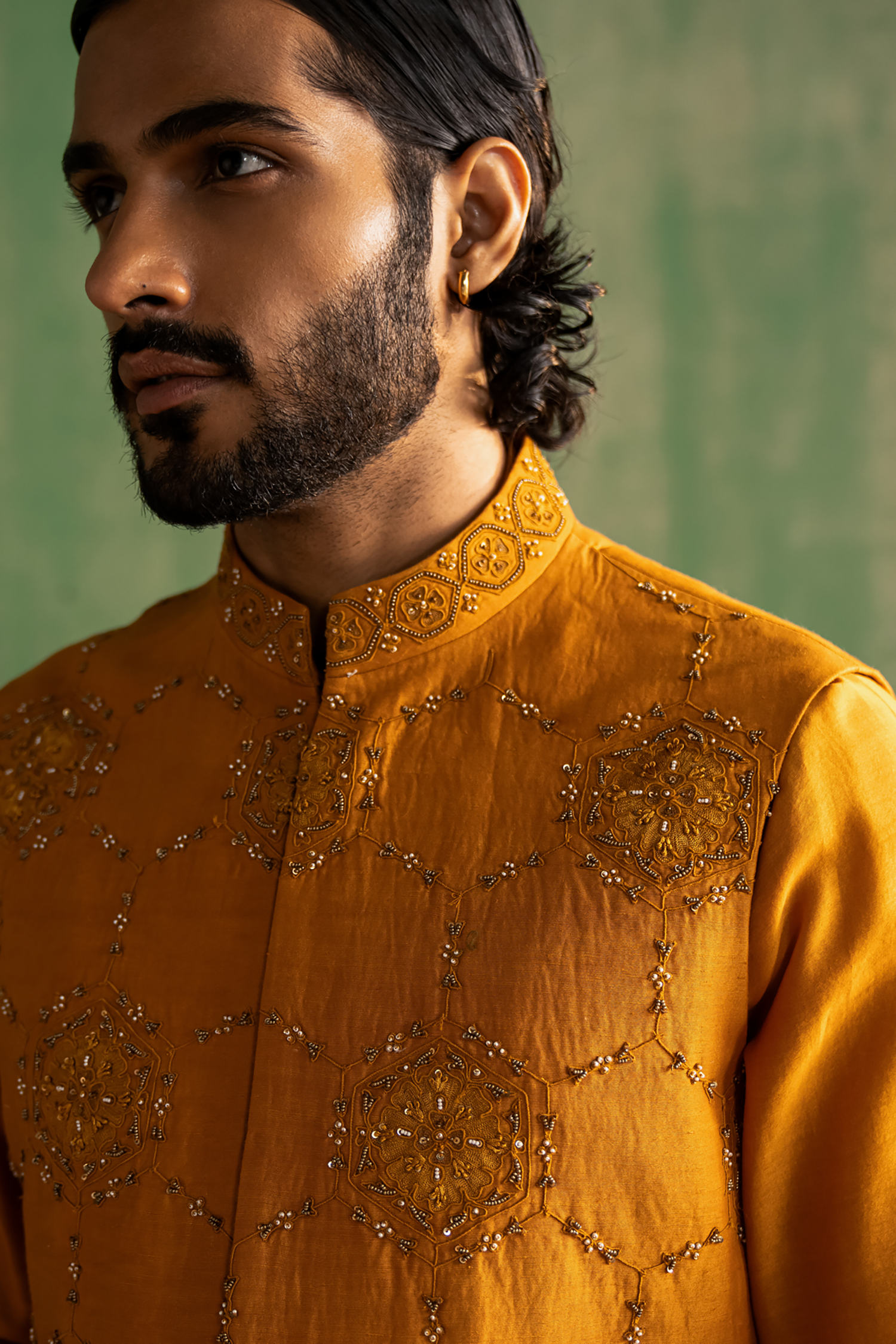 Darsh Yellow Bandi Set