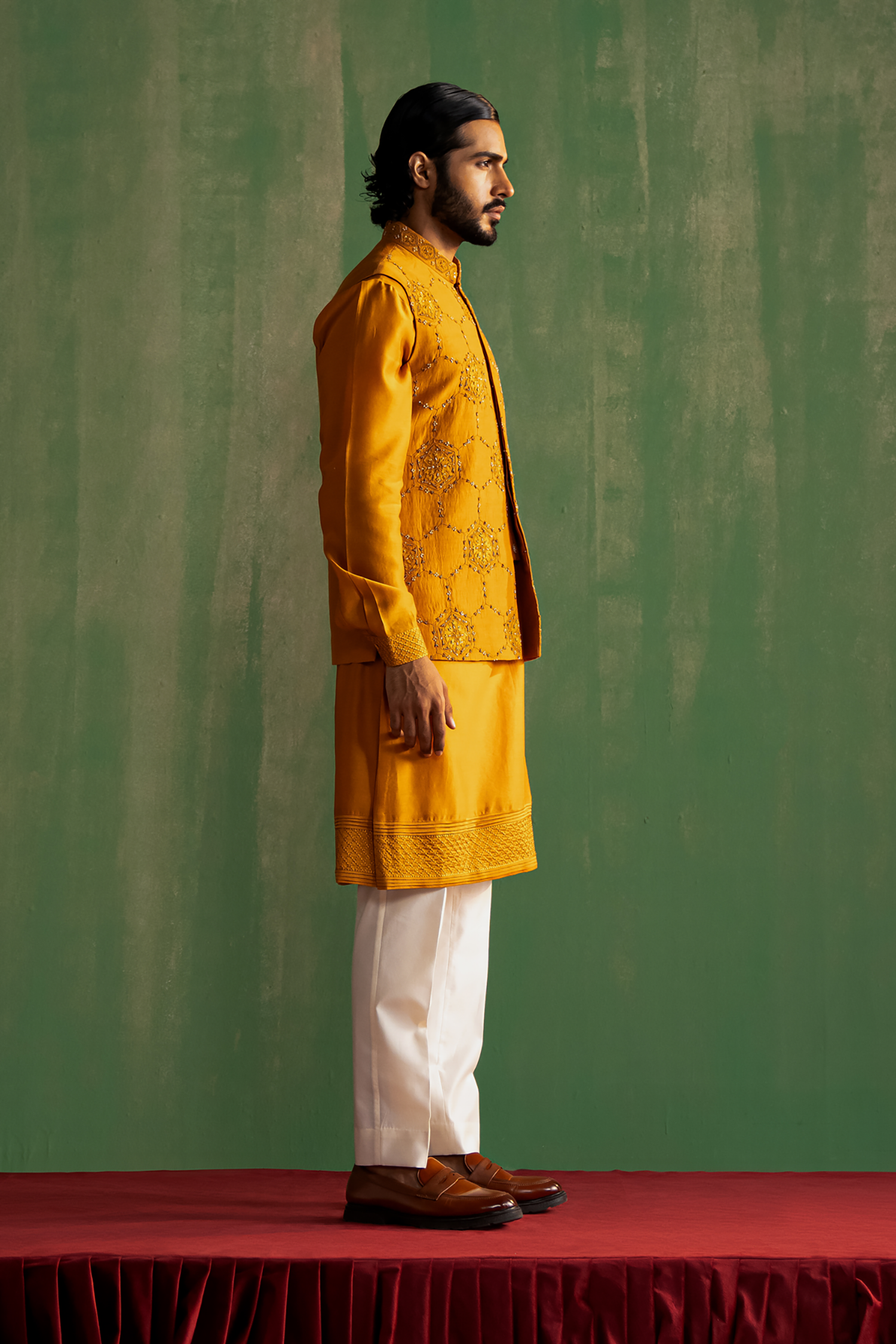 Darsh Yellow Bandi Set