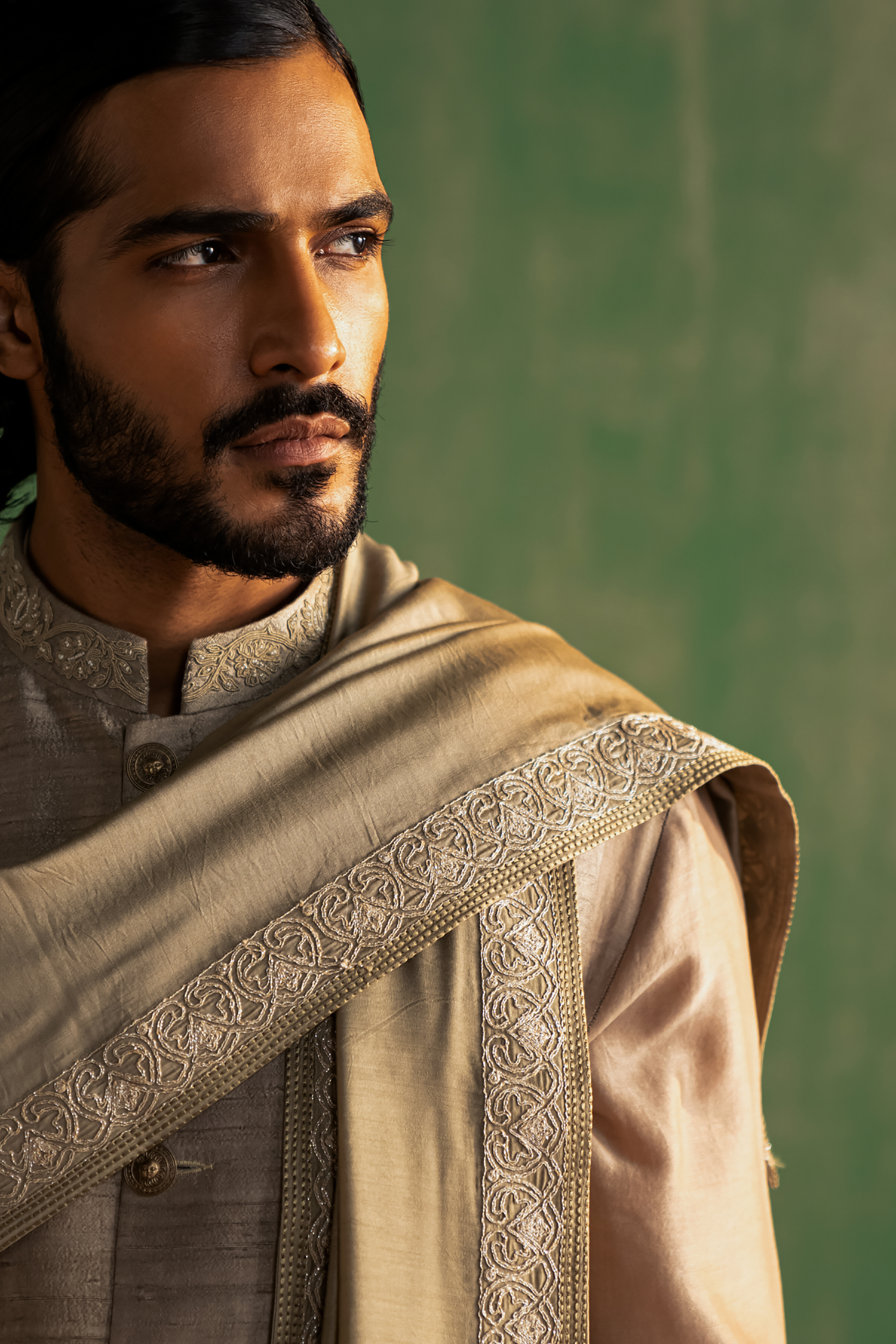 Sairaj Grey Bandi Set