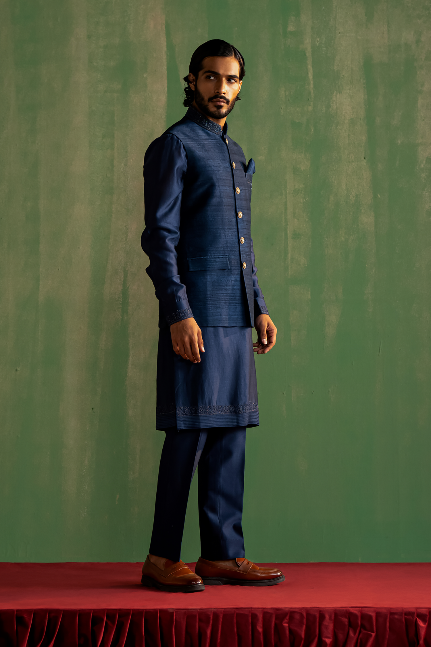 Kavish Midnight Blue Bandi Set