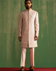 Lakshay Peach Sherwani Set
