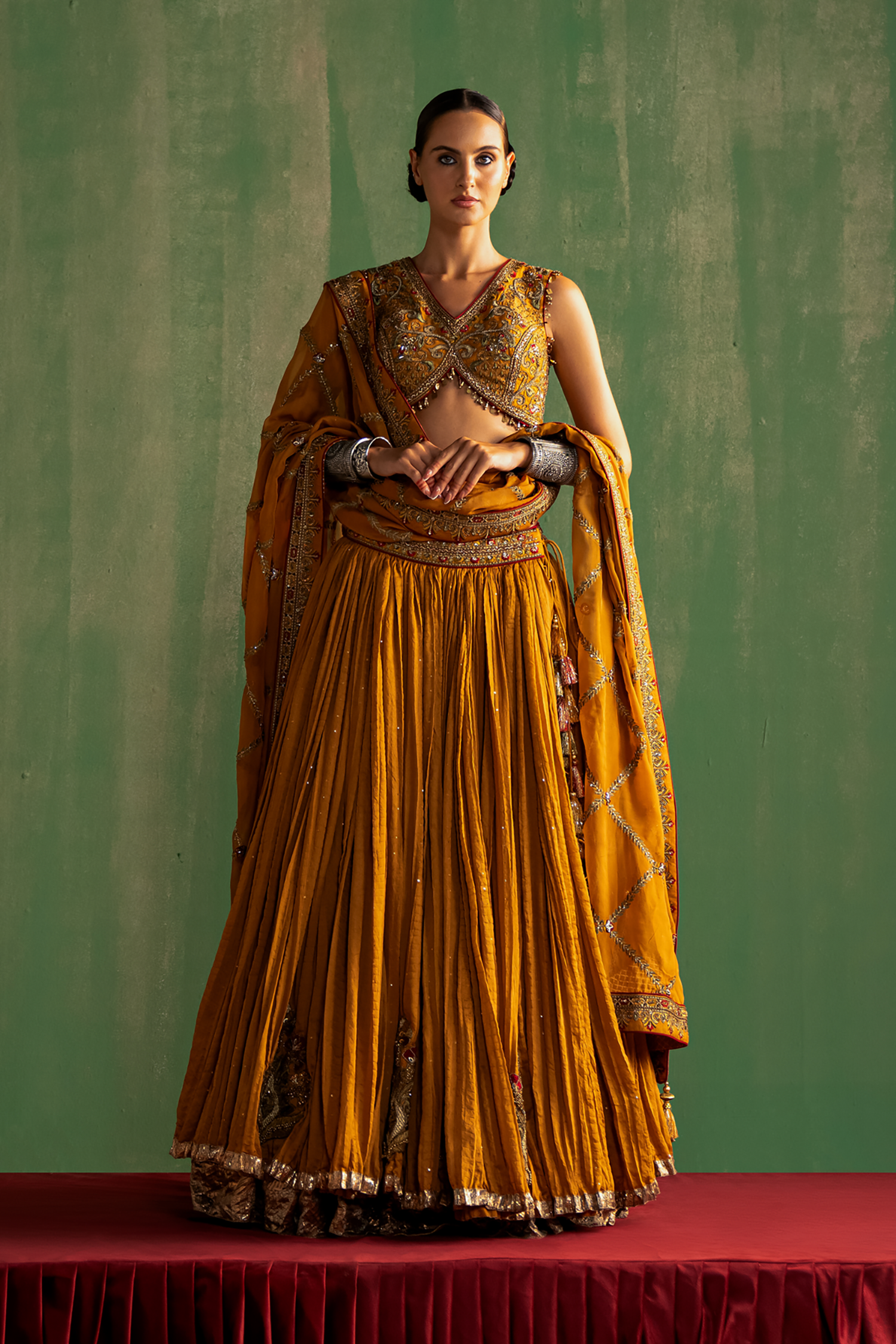 Vritika Mustard Lehenga Set