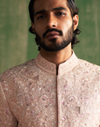 Lakshay Peach Sherwani Set