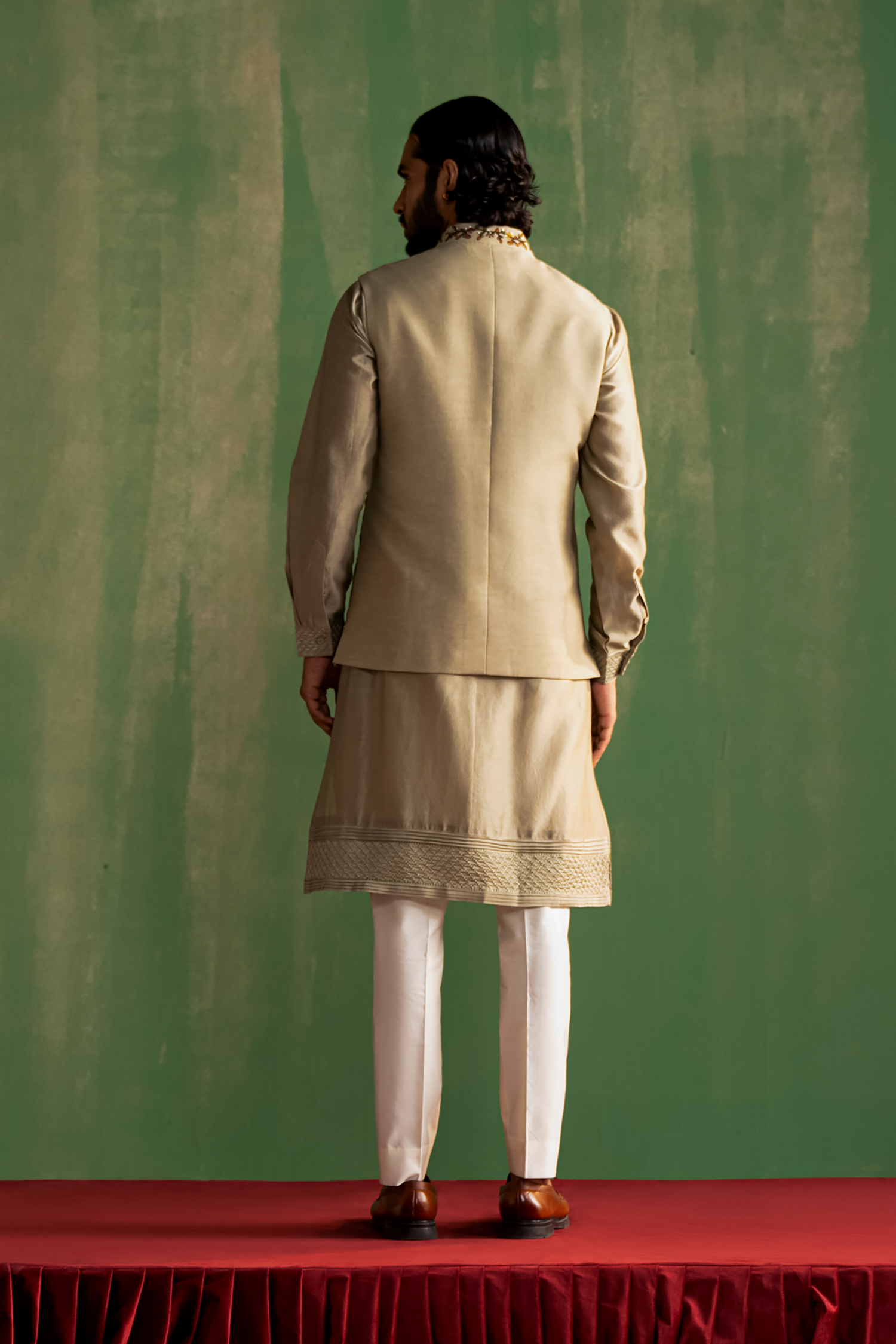 Yuvan Light Grey Bandi Set