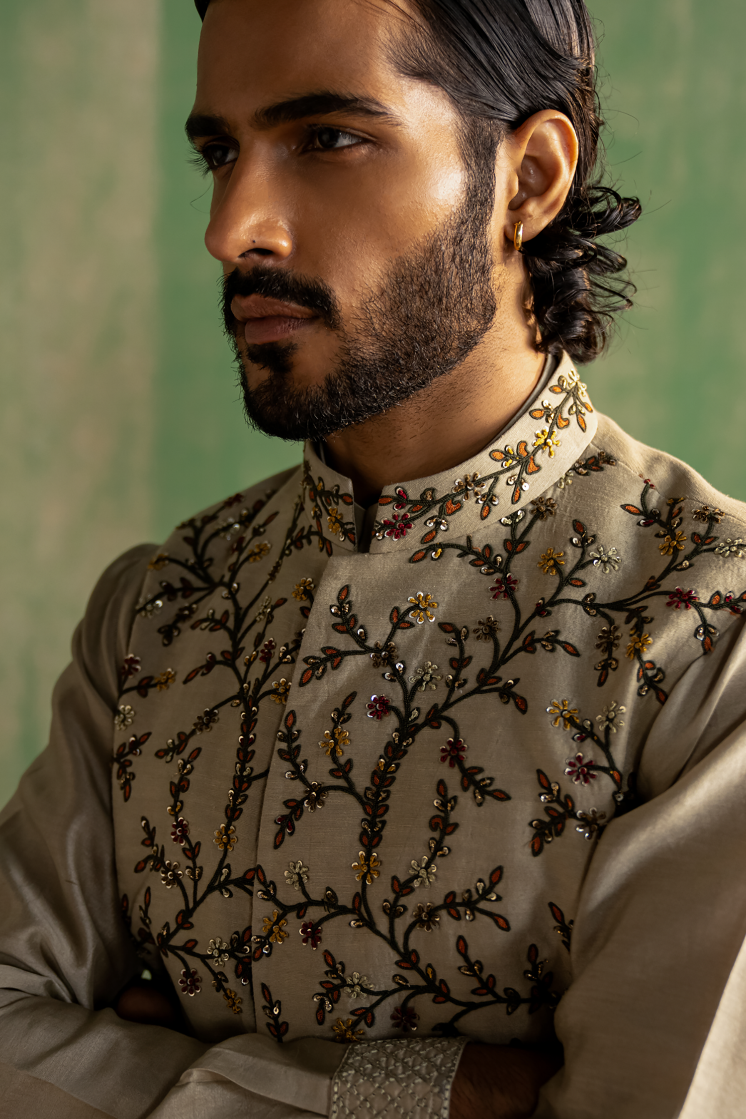 Yuvan Light Grey Bandi Set