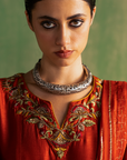Kaavya Rust Anarkali Set
