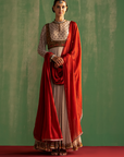 Charvi Snow White Pink Anarkali Set