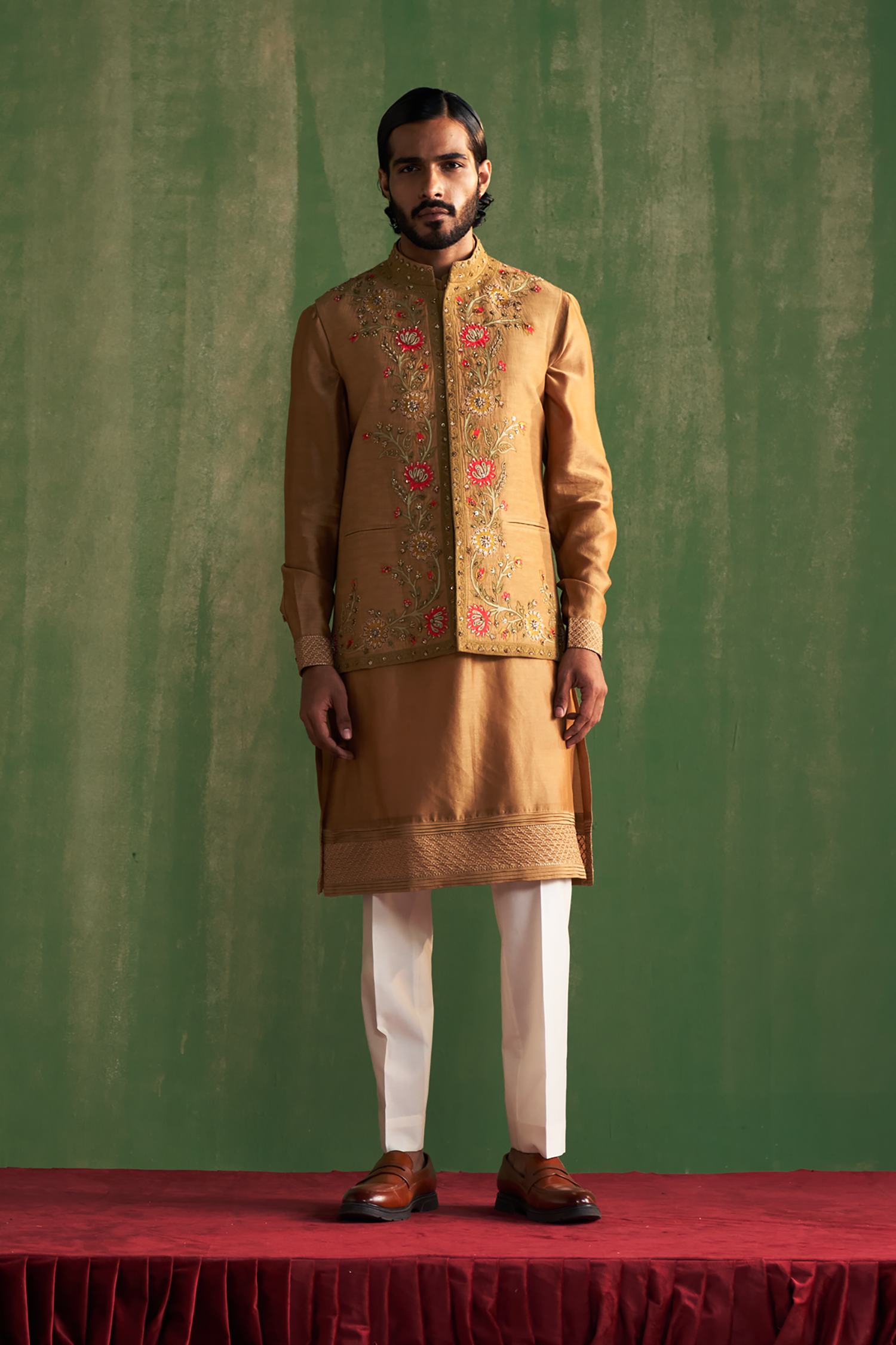 Advait Mustard Bandi Set