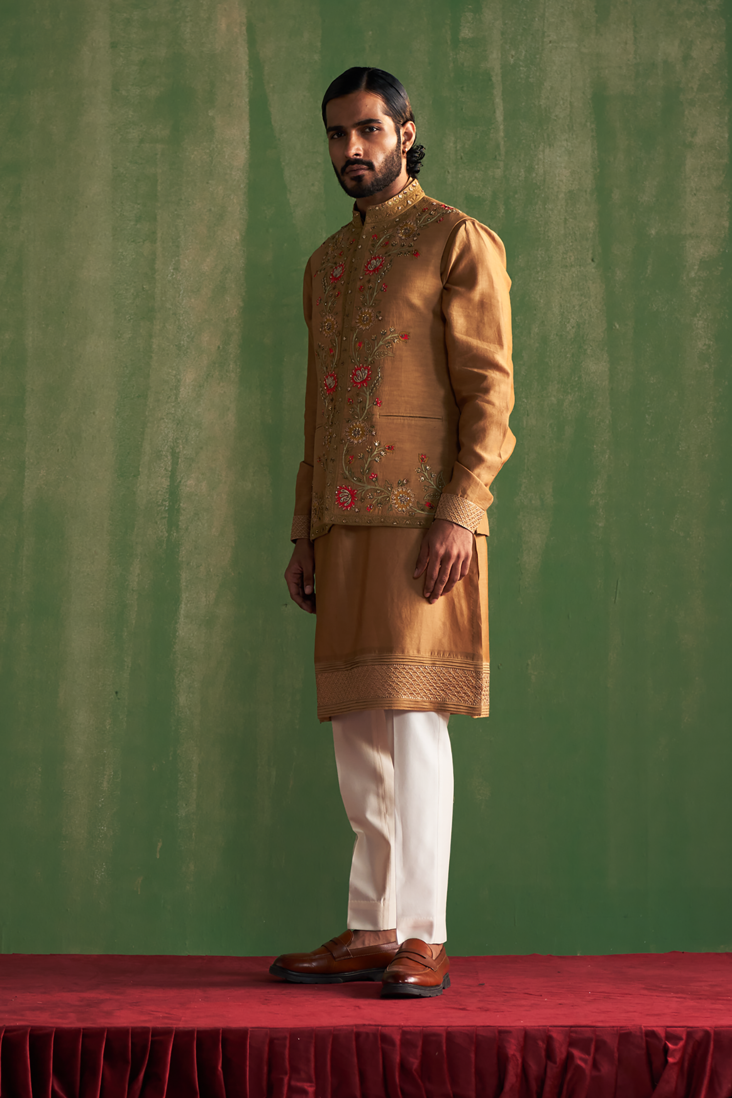 Advait Mustard Bandi Set