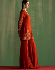 Aadhira Rust Gharara Set