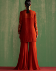 Aadhira Rust Gharara Set