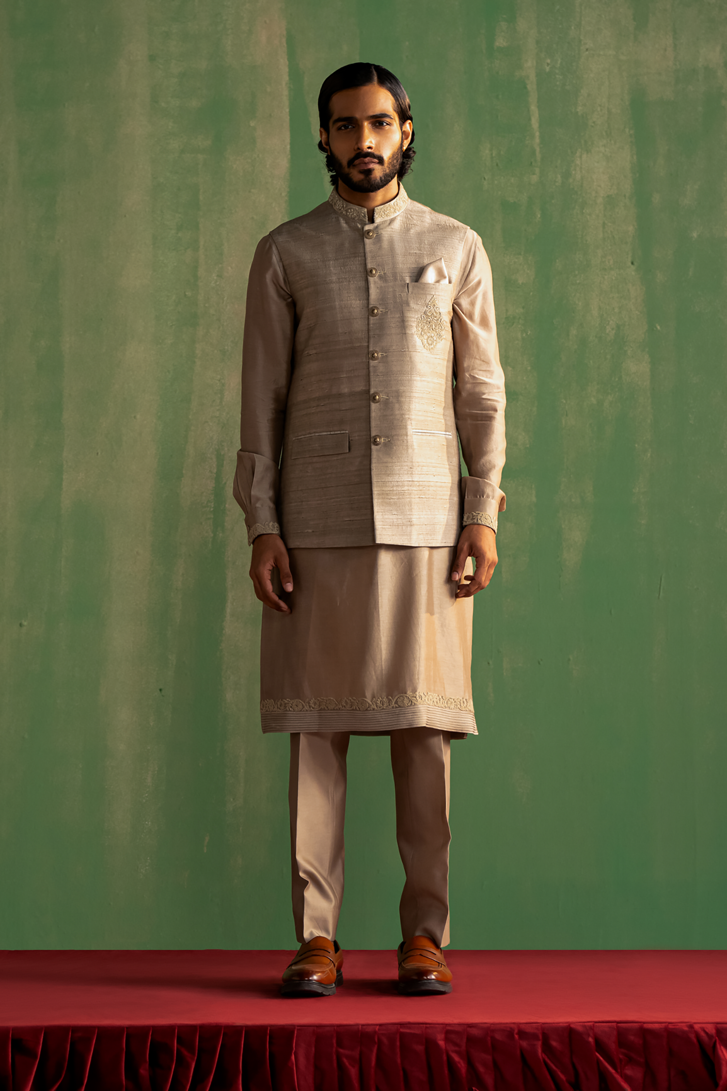 Samarth Grey Bandi Set