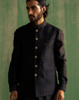 Dhruv Black Bandi Set