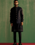 Dhruv Black Bandi Set