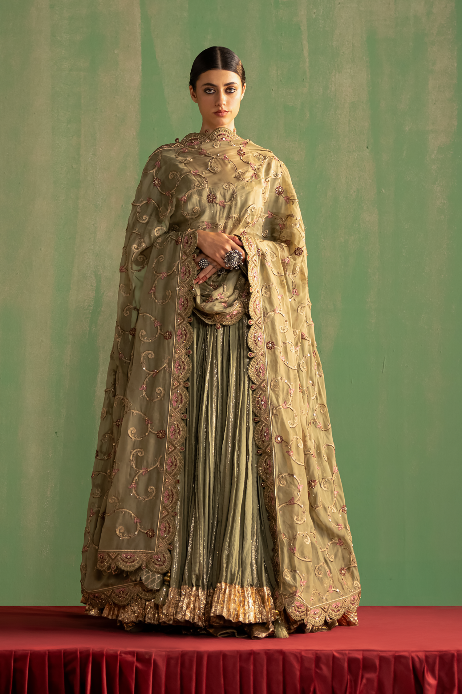 Ishira Green Lehenga Set