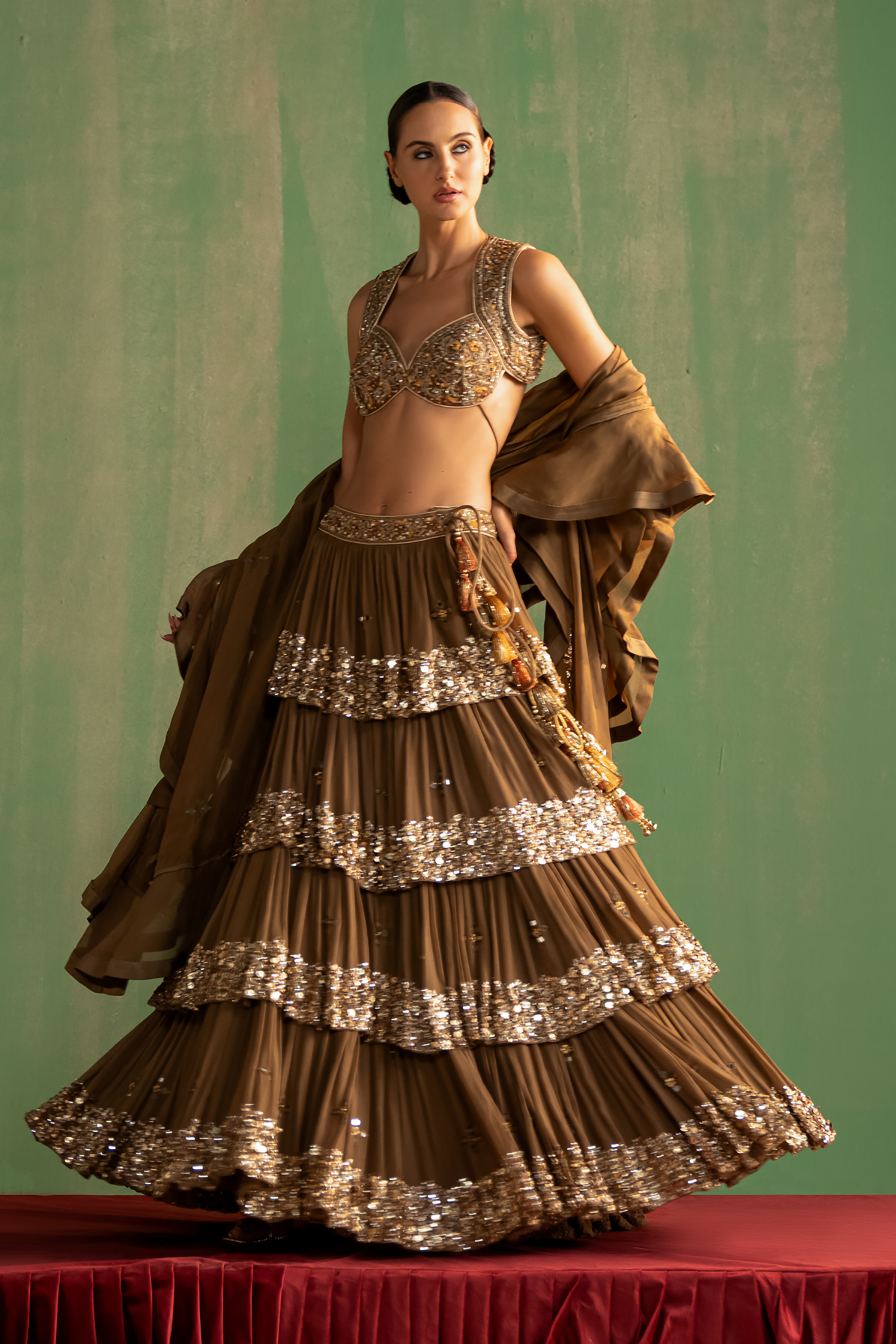 Bhumika Brown Lehenga Set