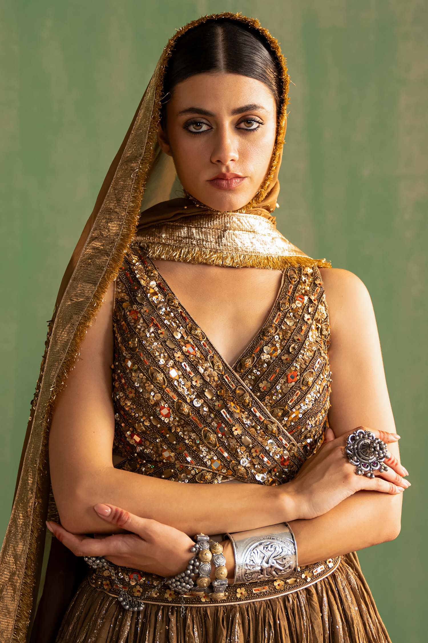 Ruchika Brown Lehenga Set