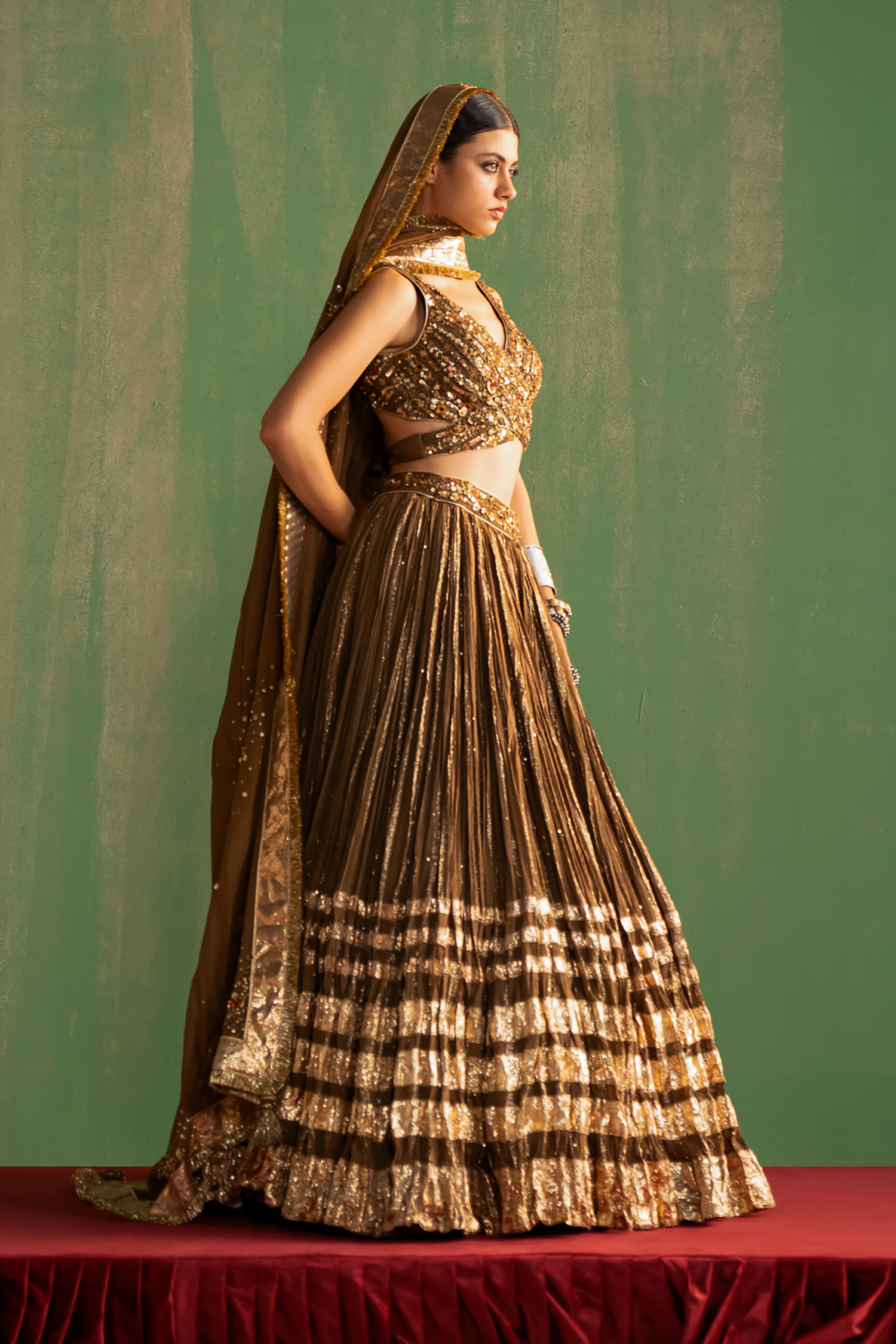 Ruchika Brown Lehenga Set