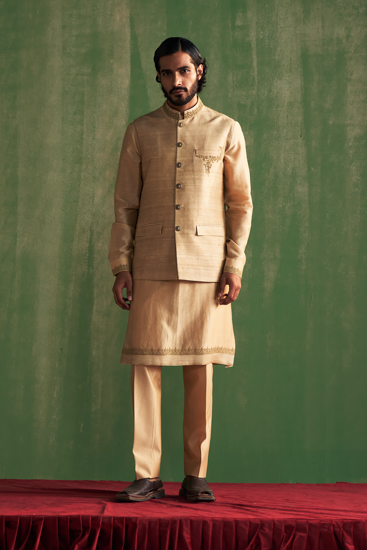Shivansh Beige Bandi Set
