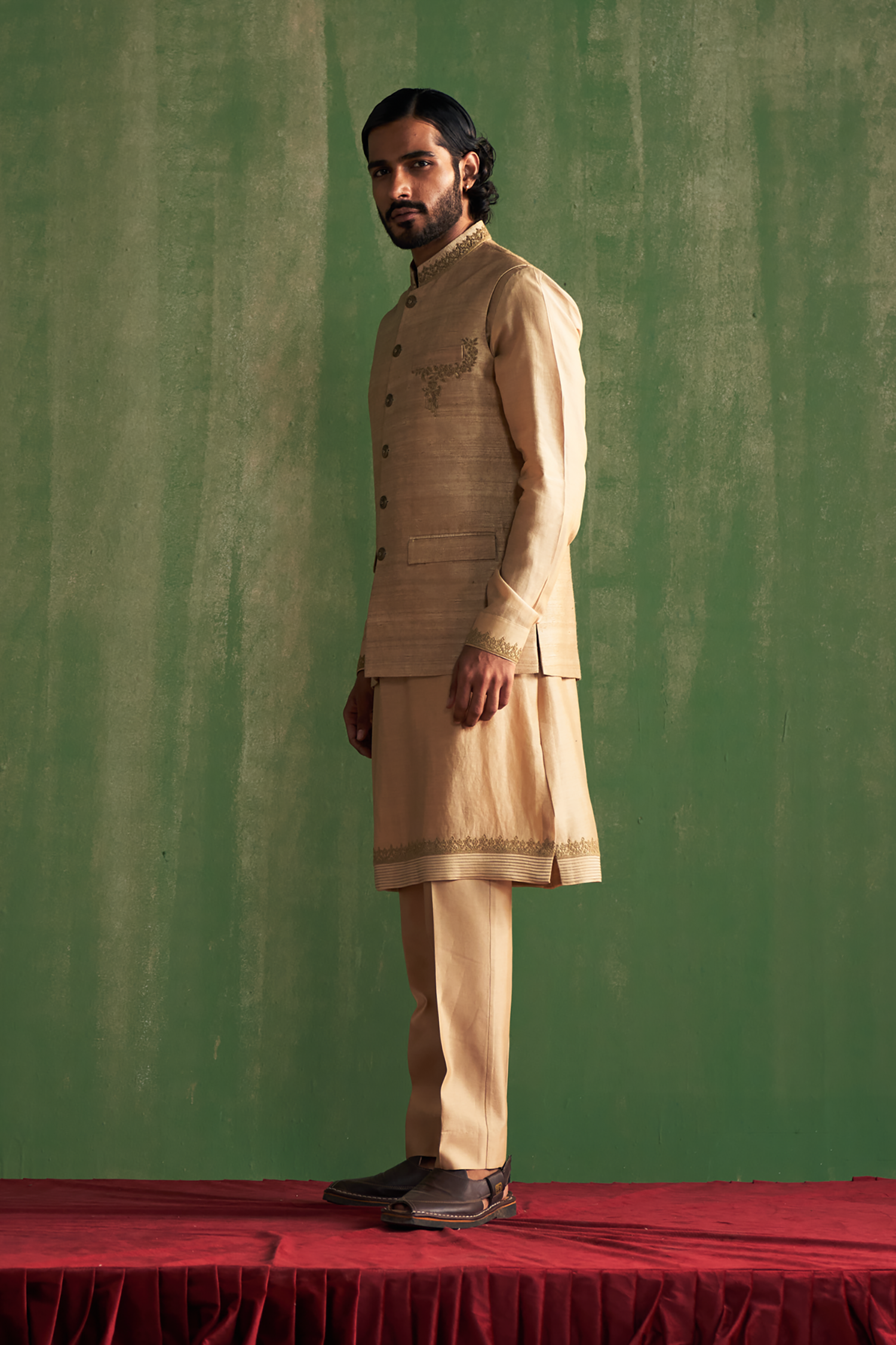 Shivansh Beige Bandi Set