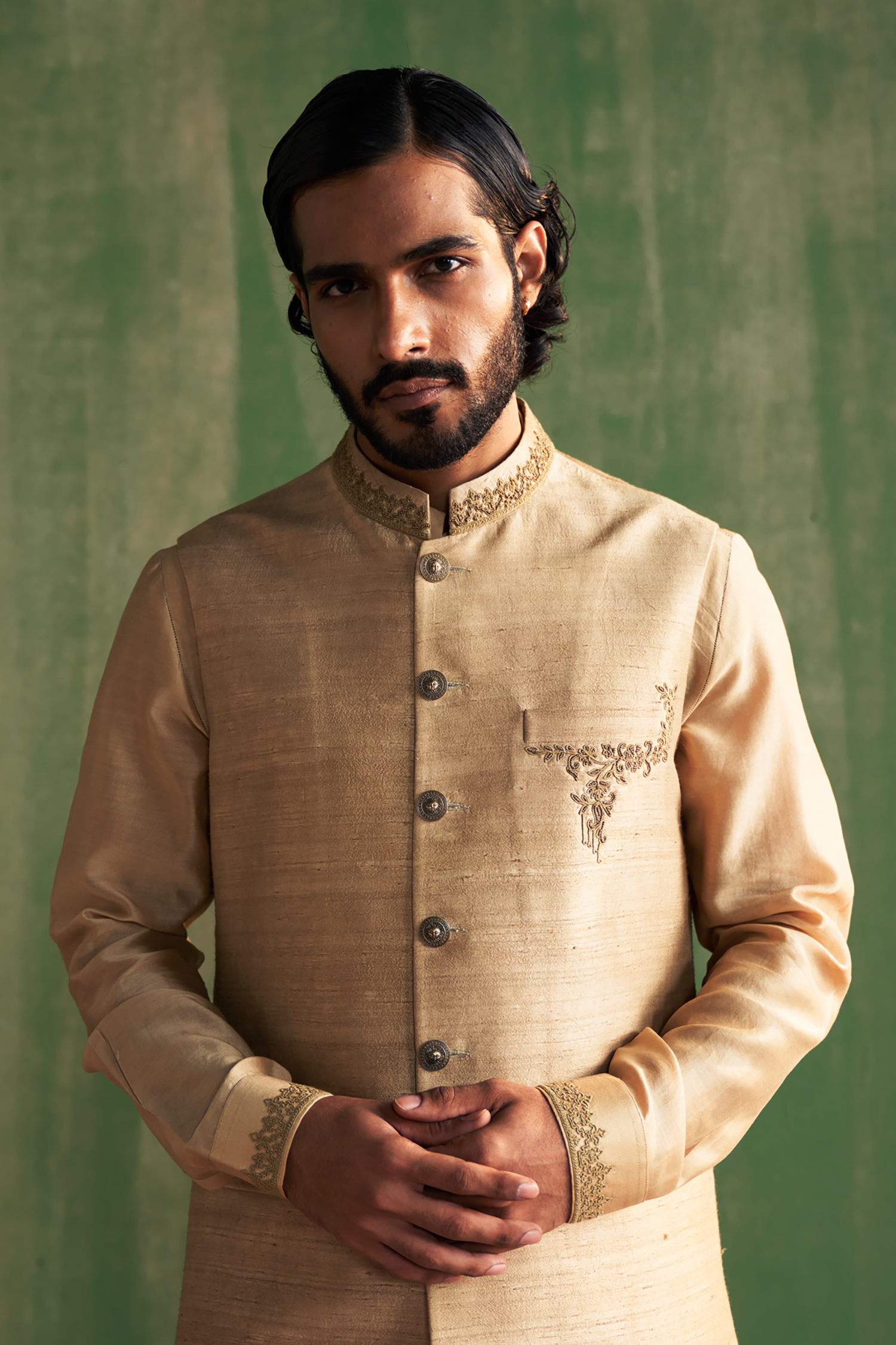 Shivansh Beige Bandi Set