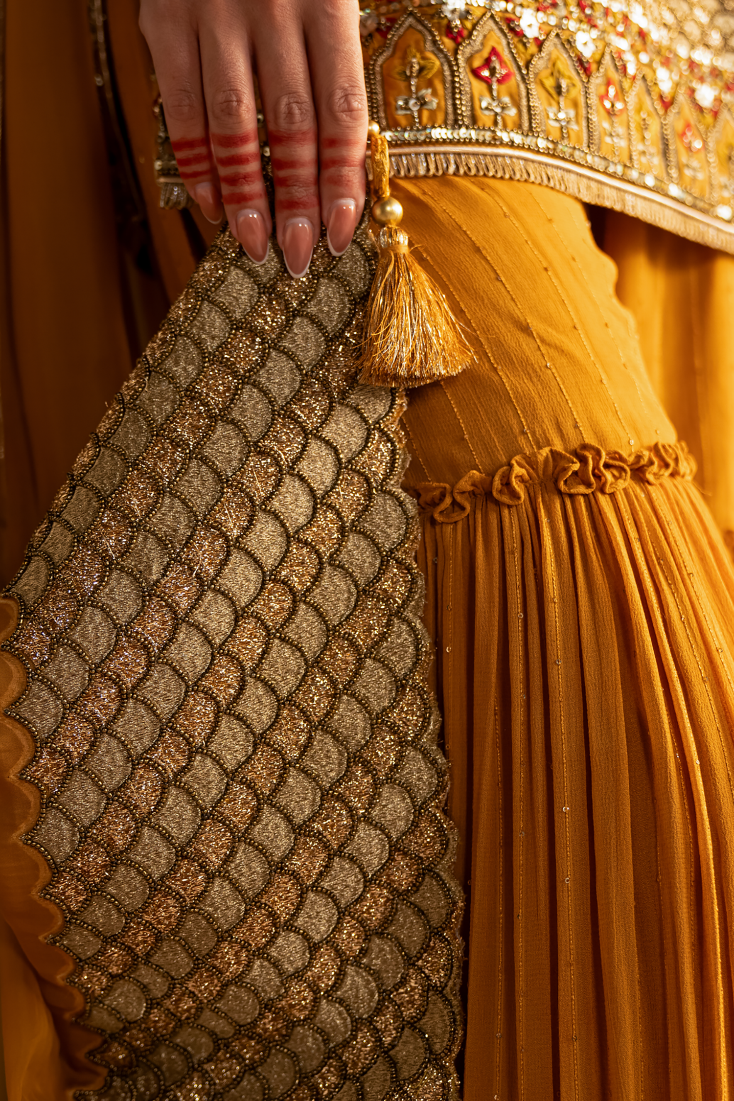 Misha Mustard Kurta Sharara Set