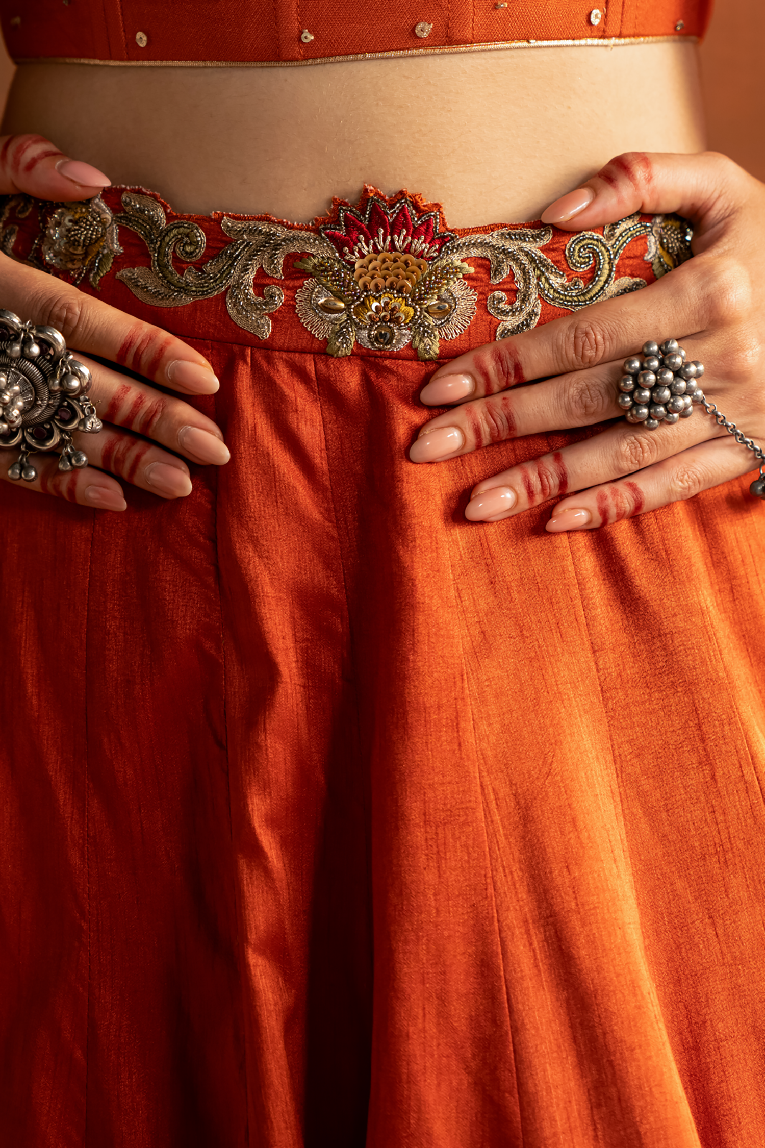 Zaina Rust Lehenga Set