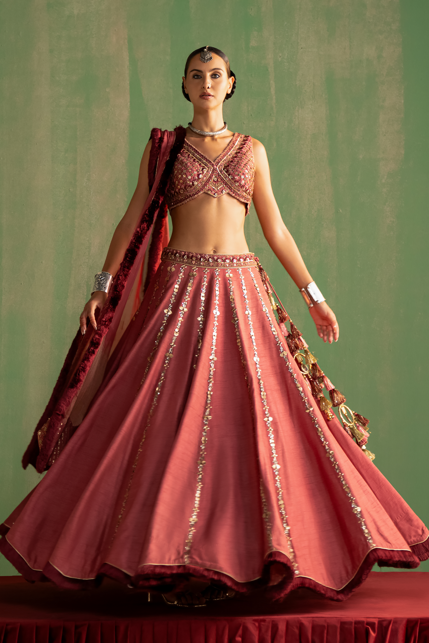 Rasika Mauve Pink Lehenga Set