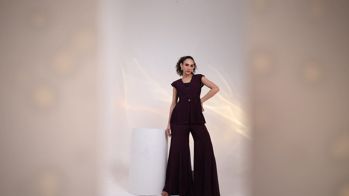 Merlot co-ord set for Diwali card night guide