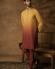 Yellow Ombre Kurta Set
