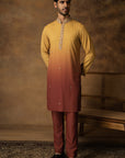 Yellow Ombre Kurta Set