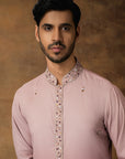 Salmon Pink Ombre Kurta Set