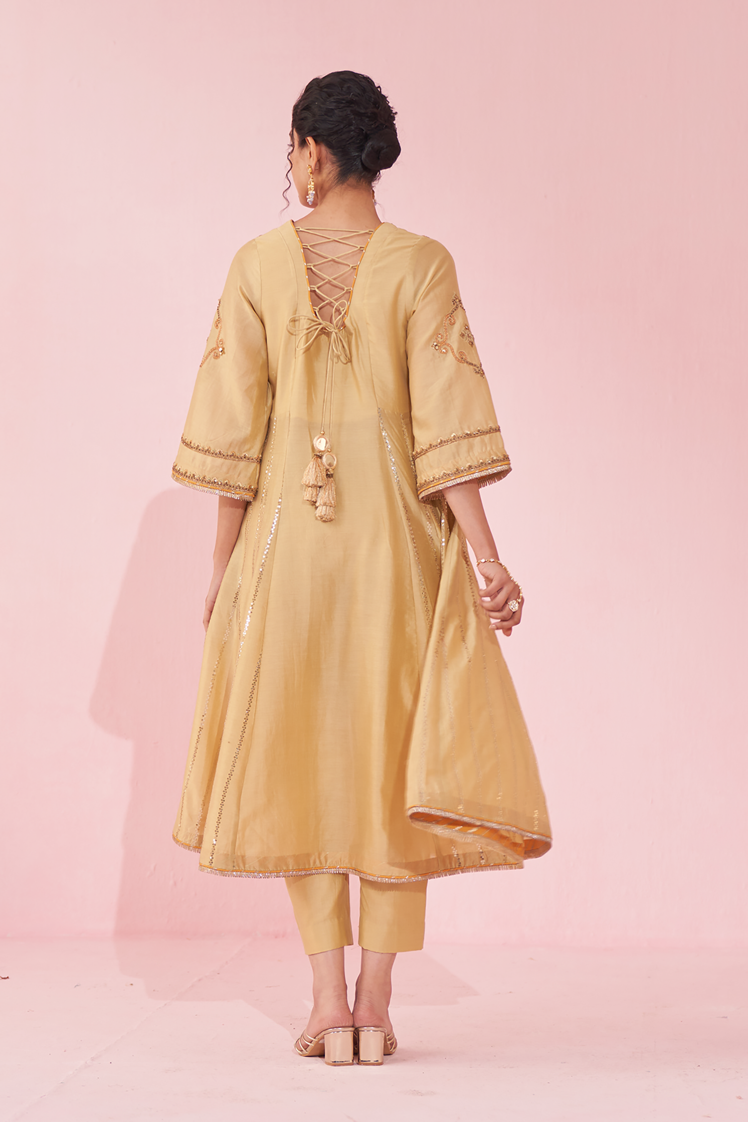 Gulzar Yellow Anarkali Set