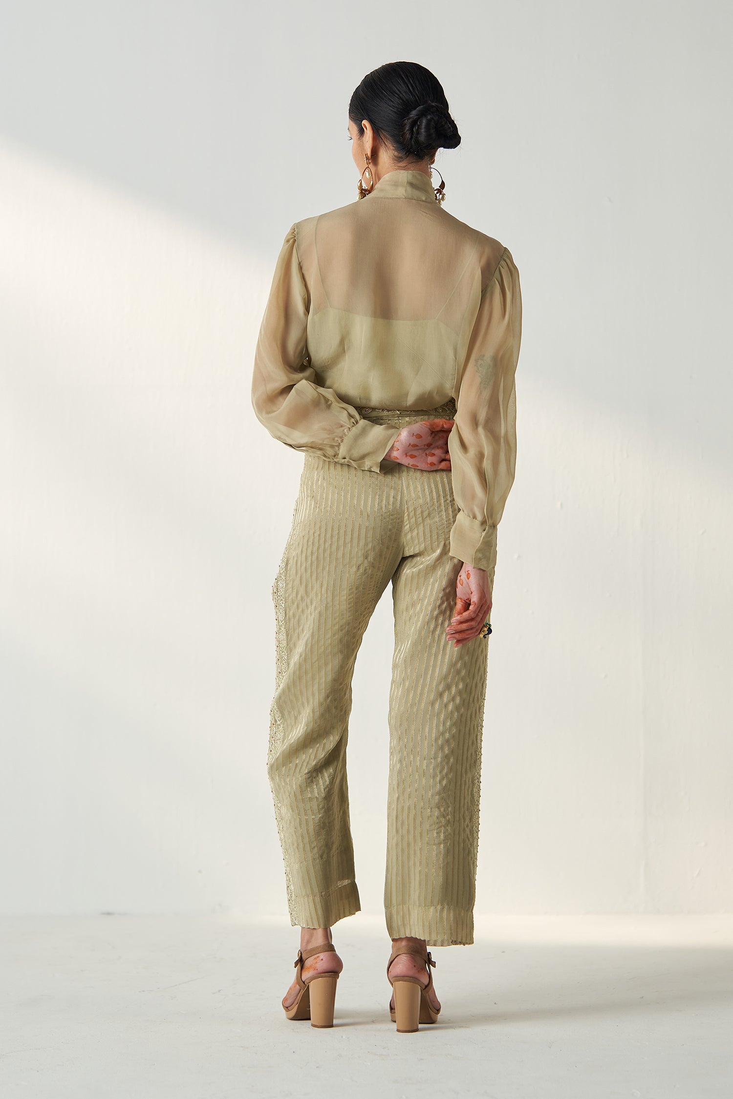 Padma Green Shirt Pant Set