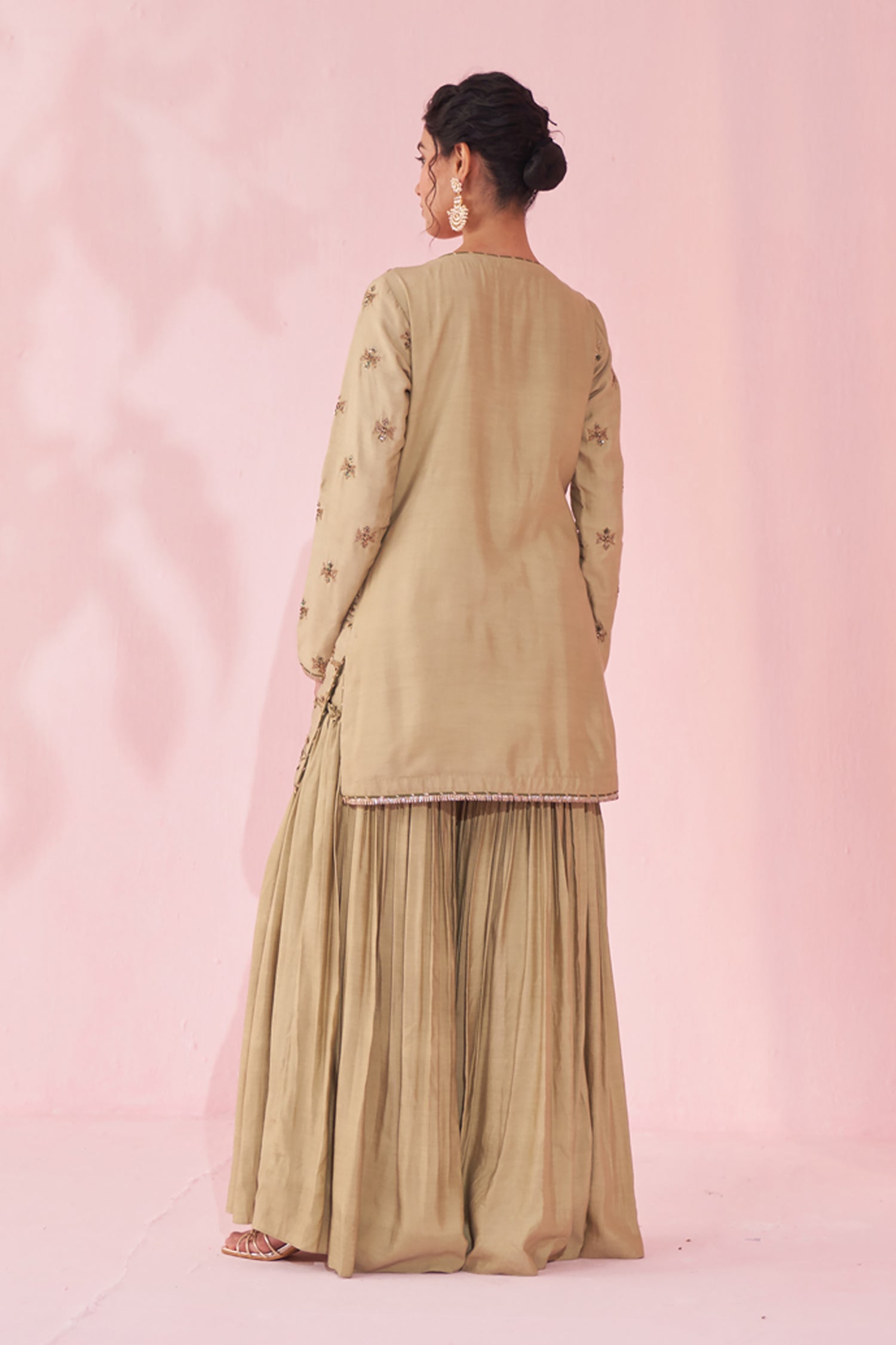 Gazal Green Sharara Set