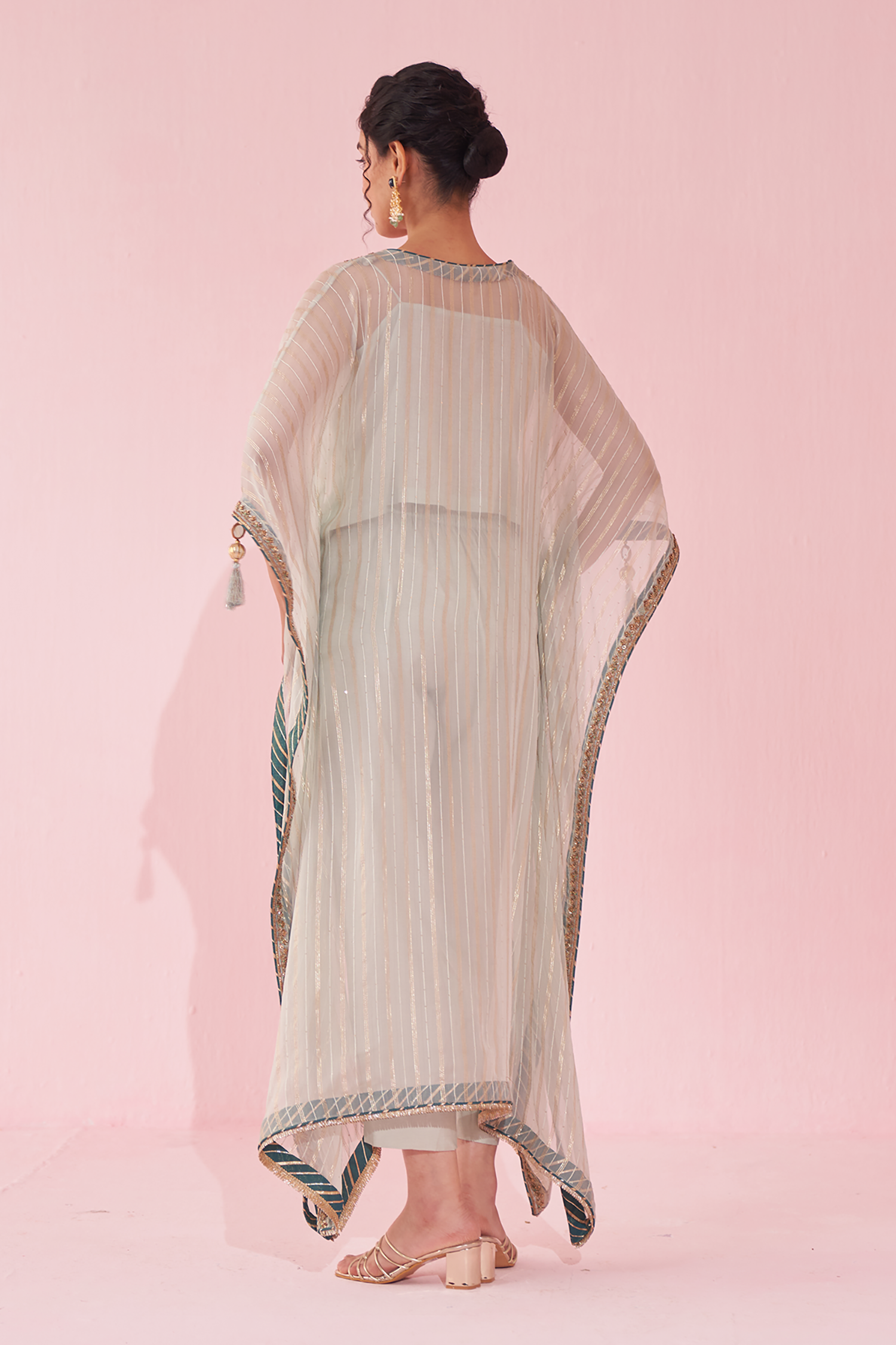 Gulzaar Ice Blue Kaftan Set