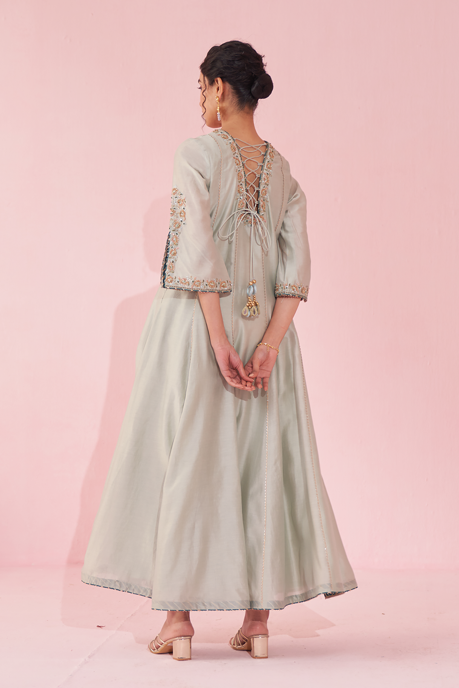Gauri Ice Blue Anarkali Set