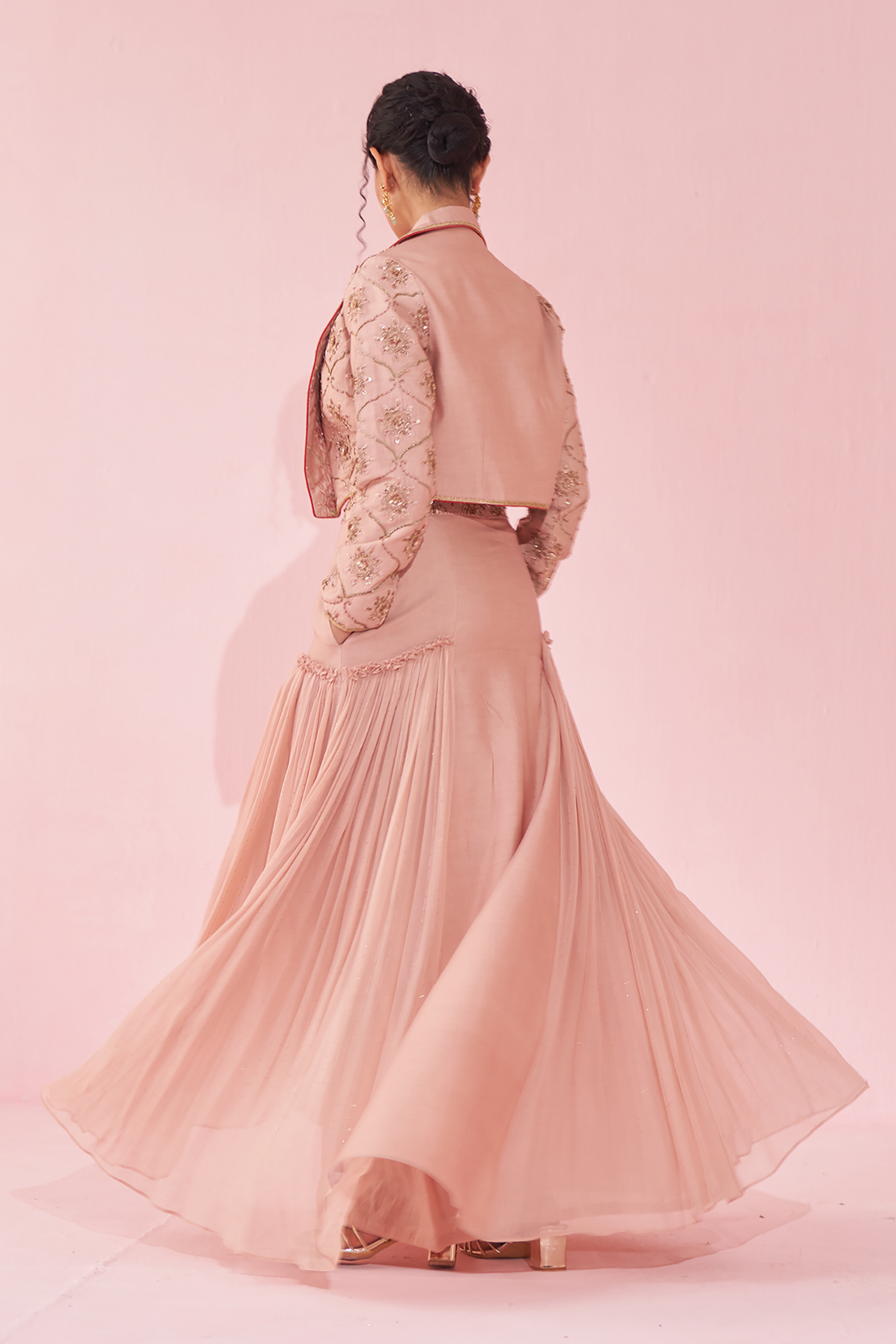 Gaarvi Blush Pink Lehenga Set