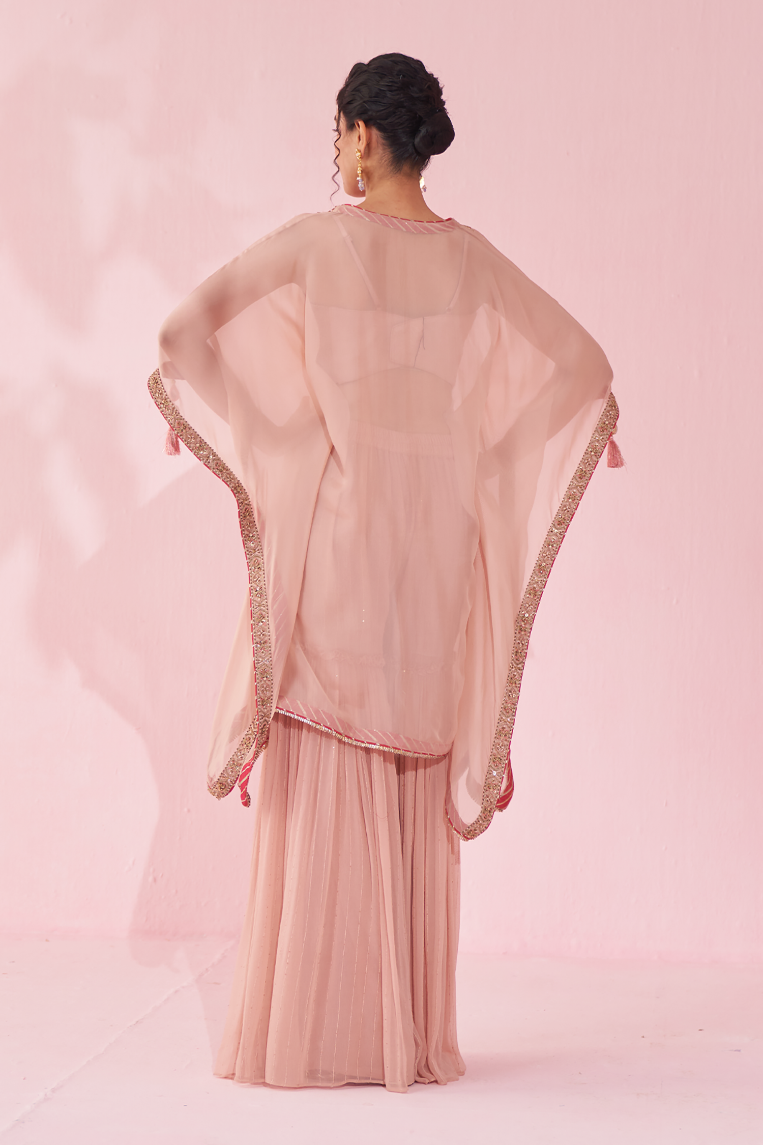 Gulzaar Pink Kaftan Set
